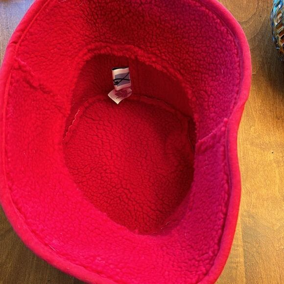 Betmar New York Red Sherpa Lined Bucket Hat - Picture 3 of 7
